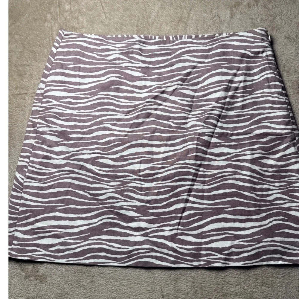 Loft Womens Size 14  Zebra Print A-Line Mini Skirt Indie Sleeze Office Siren